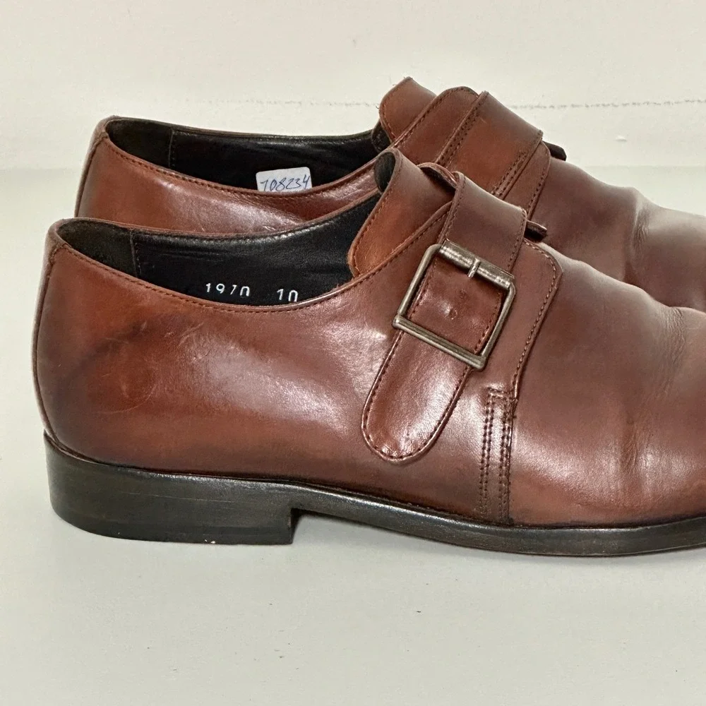 To Boot NY Adam Derrick Mens Shoes 10 Brown Leather Single Monk Strap Classic